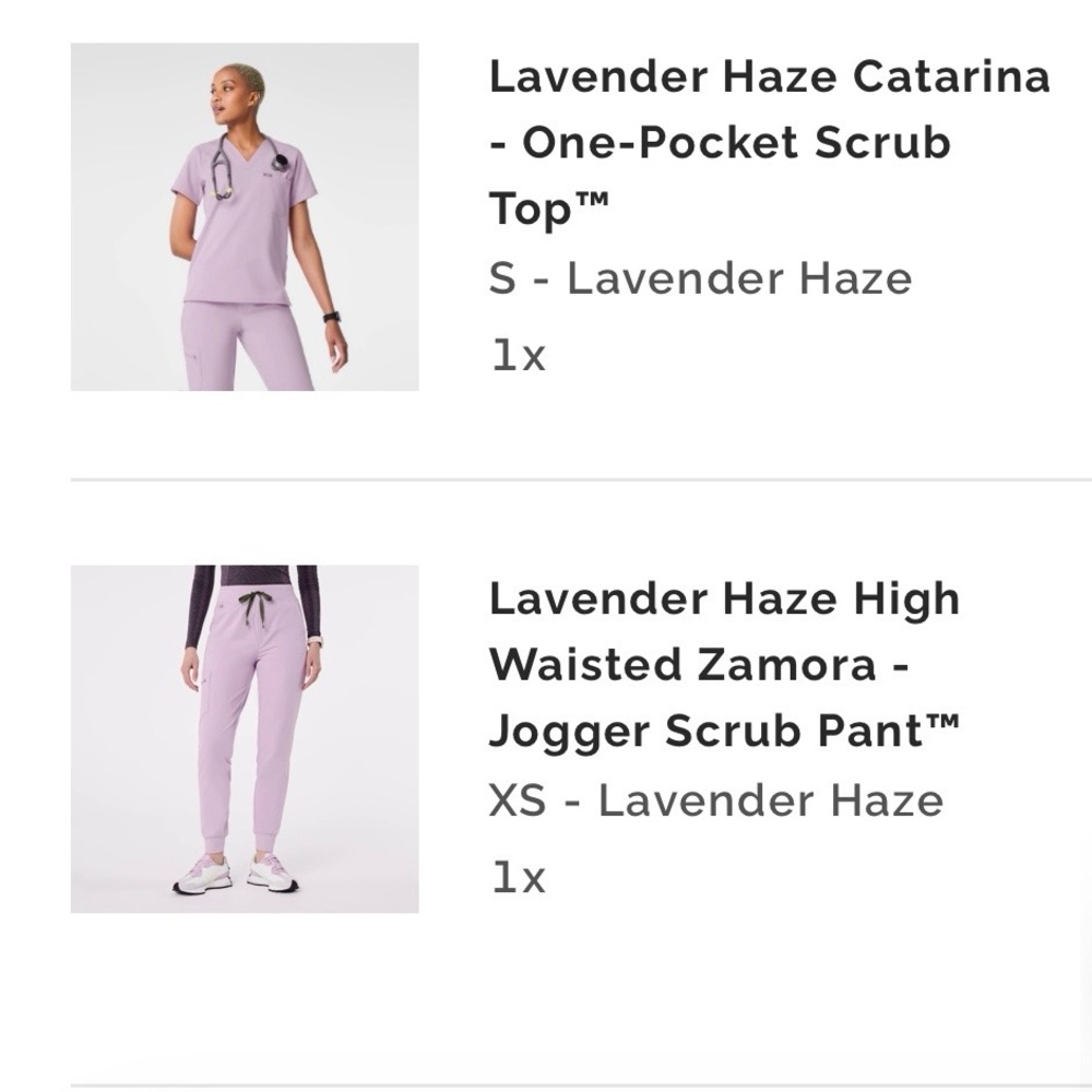 Figs Lavender Haze High-Waisted Zamora Jogger Scrub Pant